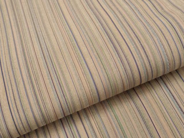 平和屋着物▽二部式 道行コート スリーシーズン 春夏秋 塵除け 縞 正絹 逸品 AABI0211st