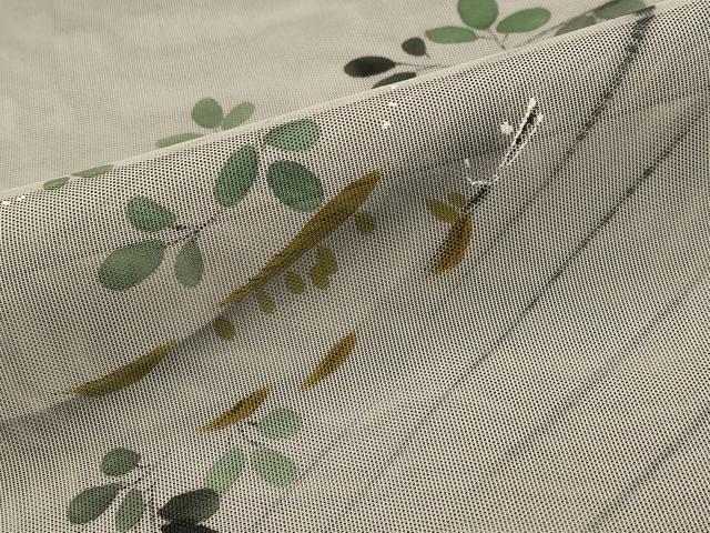 平和屋着物▽訪問着 無双 紗袷 紗×紗 手描き 魚 正絹 逸品 AABI0223st