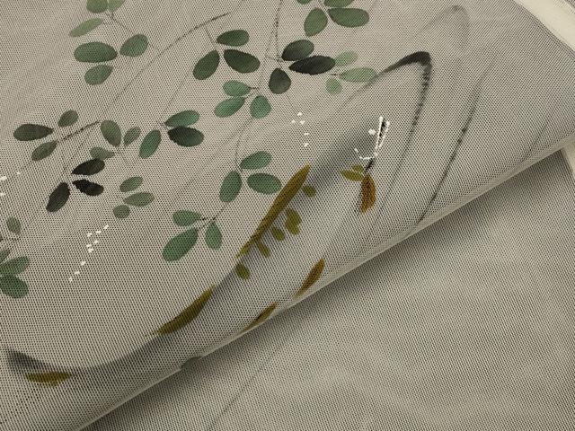 平和屋着物▽訪問着 無双 紗袷 紗×紗 手描き 魚 正絹 逸品 AABI0223st
