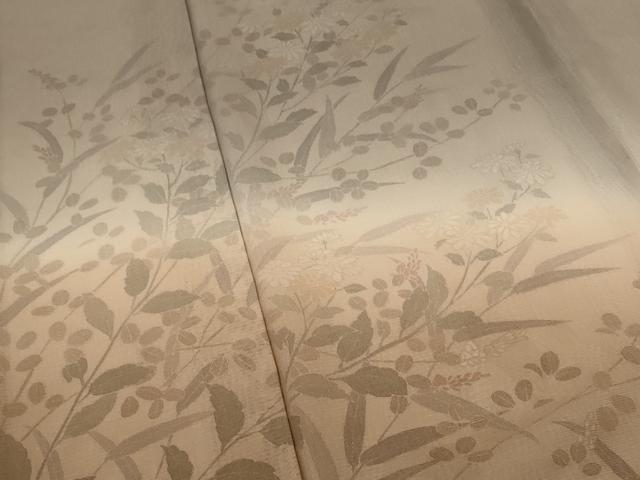 平和屋着物▽訪問着 無双 紗袷 紗×絽 草花文 暈し染め 正絹 逸品 AABI0226st