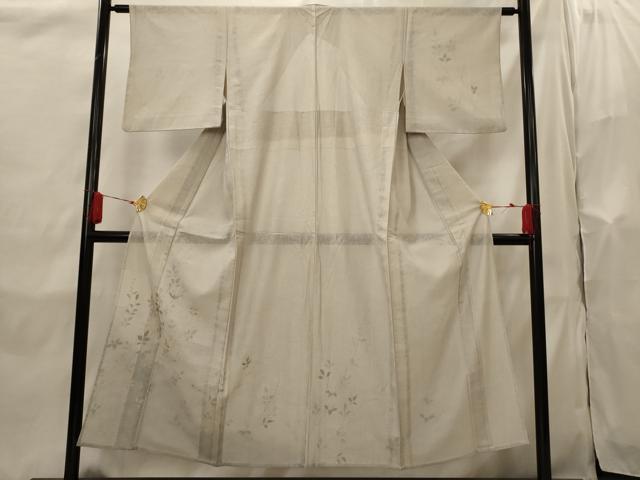 平和屋着物▽訪問着 無双 紗袷 紗×紗 枝葉文 正絹 逸品 AABI0228st