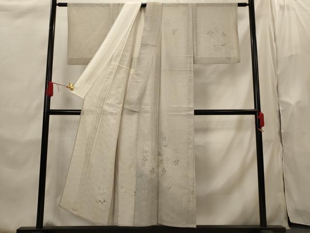 平和屋着物▽訪問着 無双 紗袷 紗×紗 枝葉文 正絹 逸品 AABI0228st