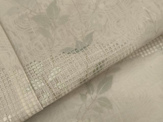 平和屋着物▽訪問着 無双 紗袷 紗×紗 枝葉文 正絹 逸品 AABI0228st