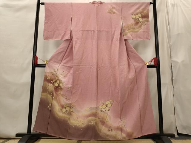 平和屋着物■訪問着　辻が花文　暈し染め　金彩　正絹　逸品　未使用　AABI0235st 平和屋着物□訪問着 辻が花文 暈し染め 金彩 正絹 逸品 未使用