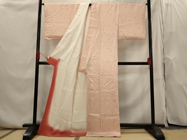 平和屋着物■上質な小紋 亀甲文 正絹 逸品 AABI0242st