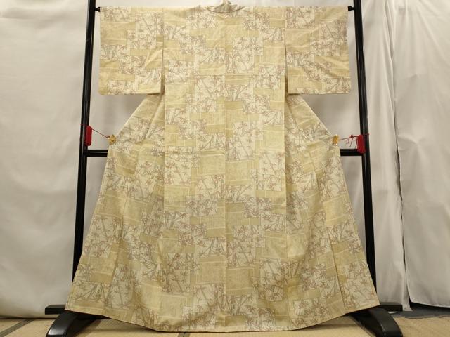 平和屋着物■上質な小紋　笹竹文　正絹　逸品　AABI0268st 平和屋着物□上質な小紋 笹竹花文 正絹 逸品 CABF5178xe - メルカリ