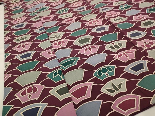 平和屋着物■上質な小紋 地紙文 正絹 逸品 AABI0269st