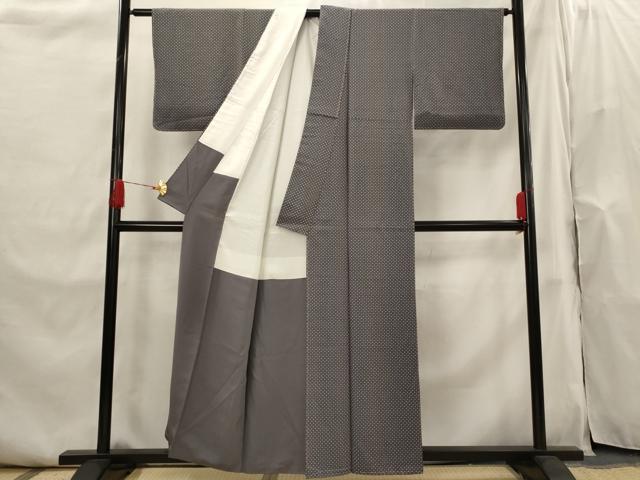 平和屋着物■上質な小紋 変わり市松文 正絹 逸品 未使用 AABI0272st