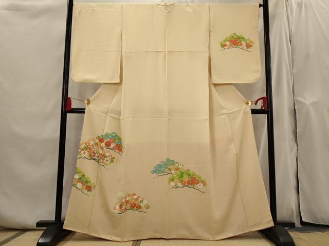 平和屋着物■訪問着 友禅 花松文 正絹 逸品 AABI0287st