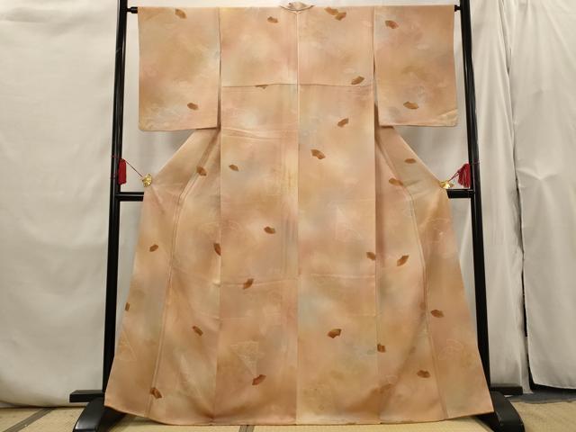 平和屋着物■上質な小紋　地紋起こし　地紙文　暈し染め　正絹　逸品　AABI0288st 平和屋着物□上質な小紋 地紋起こし 地紙文 暈し染め 正絹