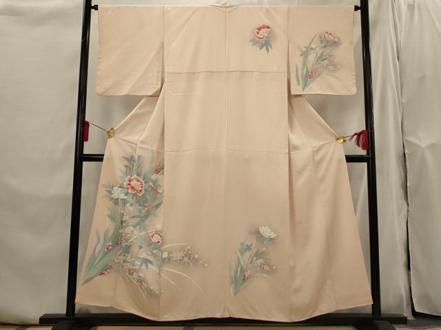 平和屋着物■訪問着 草花文 暈し染め 正絹 逸品 AABI0289st