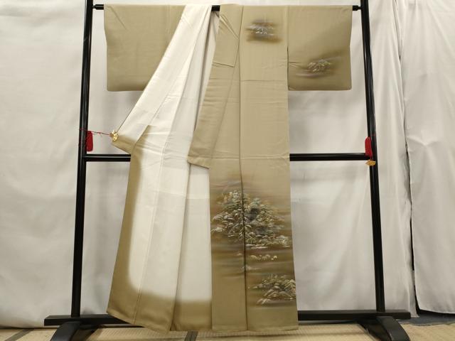 平和屋着物■訪問着 風景文 暈し染め 金彩 正絹 逸品 AABI0299st