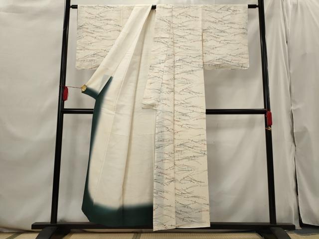 平和屋着物■上質な小紋 松葉文 金彩 正絹 逸品 AABI0308st