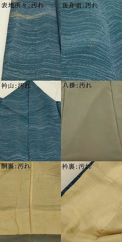 平和屋着物■上質な小紋 流水文 金通し地 正絹 逸品 AABI0313st