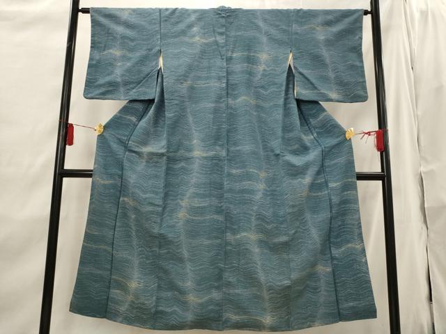 平和屋着物■上質な小紋 流水文 金通し地 正絹 逸品 AABI0313st
