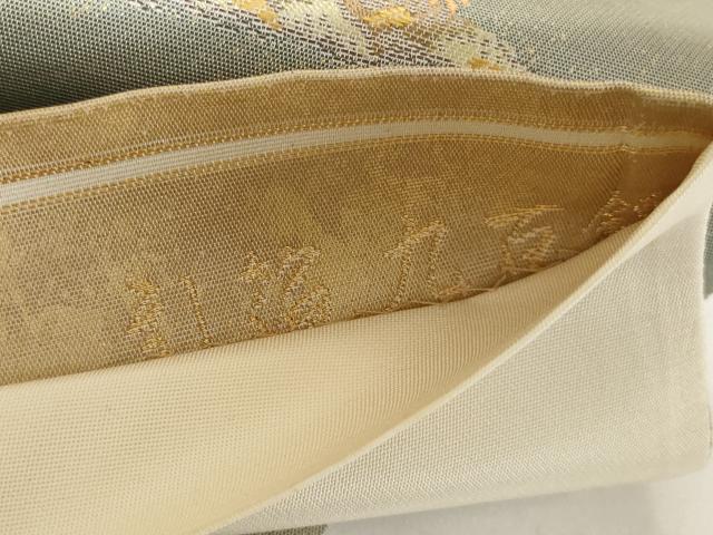 平和屋着物◎太鼓柄袋帯 唐織 九百錦 日本三大名所 引箔 正絹 逸品 AABI0326ou