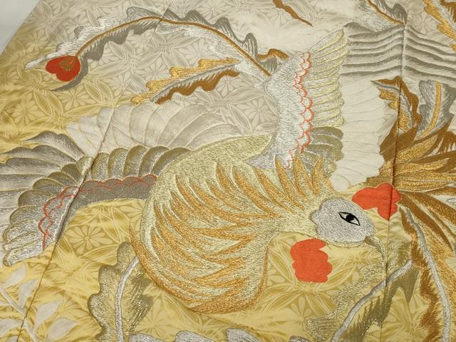 平和屋本店●色打掛 和装 婚礼 結婚式 神社挙式花嫁 総刺繍 鳳凰花文 金銀糸 逸品 AABI0351ou