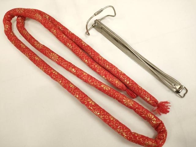 平和屋本店∵七五三 女の子 つけ帯・帯締めセット 亀甲花文 金糸 箱付き AABI0434ja