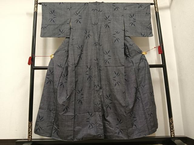 平和屋着物●本場大島紬 一元7マルキ 笹文 正絹 逸品 AABI0442ph