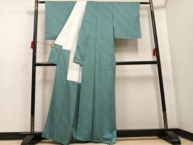 平和屋着物●上質な小紋 作家物 慶三作 斜縞 暈し染め 正絹 逸品 未使用 AABI0444ph