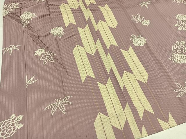 平和屋着物●長襦袢 無双仕立て 草花文 やまと誂製 半衿刺繍 正絹 逸品 AABI0448ph