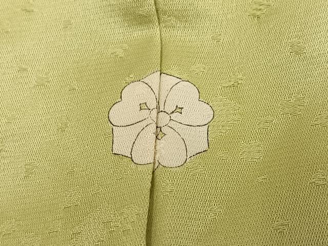 平和屋着物●上質な色無地 紋意匠 枯草色 正絹 逸品 AABI0455ph