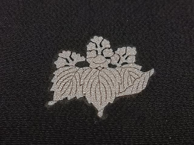 平和屋本店●アンティーク 大正ロマン 振袖 刺繍 群れ鶴御所車草花文 黒地 金糸 正絹 逸品 AABI0459ph