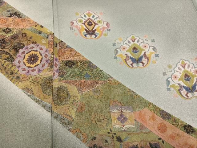 平和屋着物●訪問着 舞花文 暈し染め 正絹 逸品 AABI0478ph