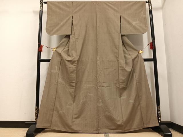 平和屋着物●訪問着 紬地 鹿 三越扱い 正絹 逸品 AABI0482ph
