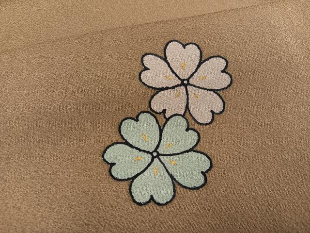 平和屋着物●染色の魔術師 染乃座・大久保玄才 そめのざ玄才 訪問着 舞桜文 金彩 正絹 逸品 AABI0488ph