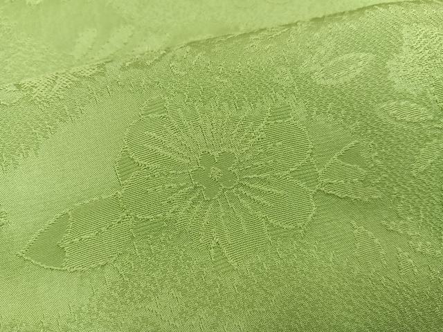 平和屋着物●上質な色無地 辻が花地紋 黄朽葉色 正絹 逸品 AABI0490ph