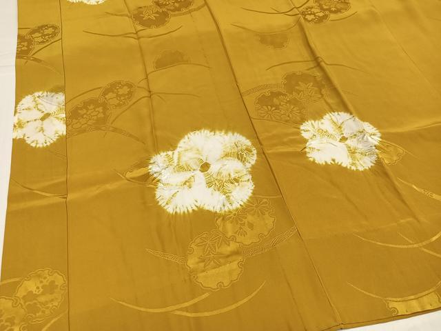 平和屋着物●振袖用長襦袢 無双仕立て 絞り 舞花文 半衿刺繍 正絹 逸品 AABI0495ph