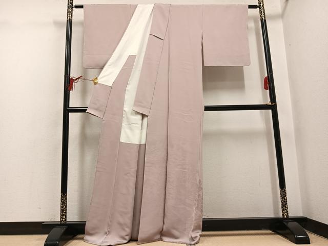 平和屋着物●豪華色留袖 南禅寺 色無地 風景樹林文 枯野色 正絹 逸品 未使用 AABI0501ph