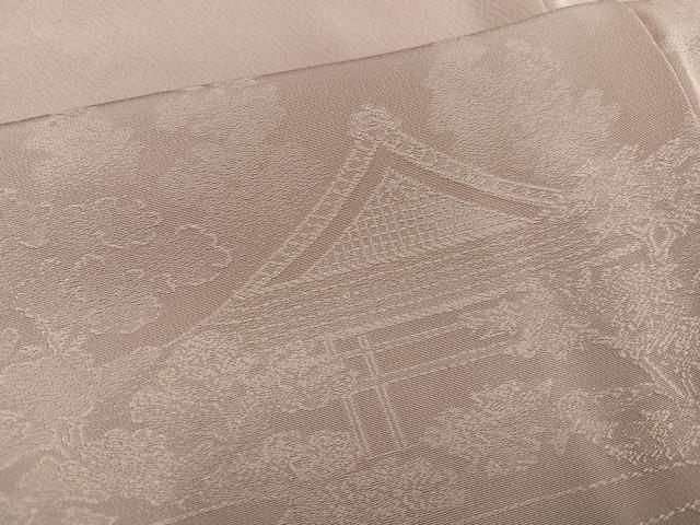 平和屋着物●豪華色留袖 南禅寺 色無地 風景樹林文 枯野色 正絹 逸品 未使用 AABI0501ph