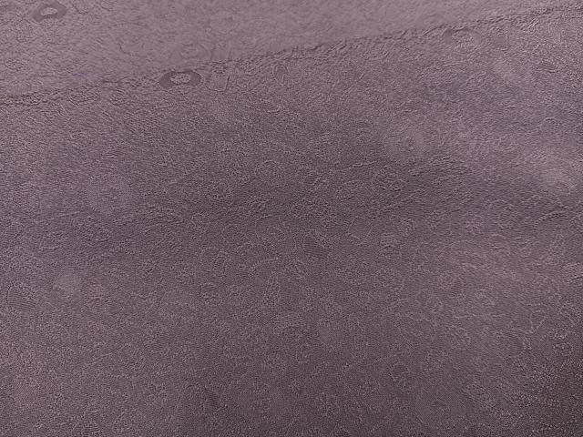 平和屋着物●上質な色無地 花地紋 葡萄鼠色 正絹 逸品 AABI0502ph