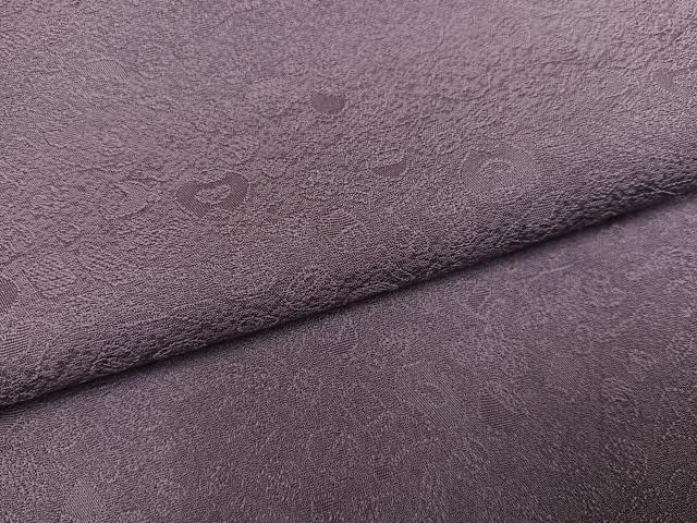 平和屋着物●上質な色無地 花地紋 葡萄鼠色 正絹 逸品 AABI0502ph
