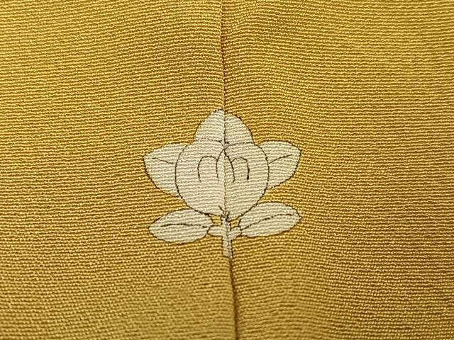 平和屋着物●上質な色無地 黄朽葉色 正絹 逸品 AABI0503ph