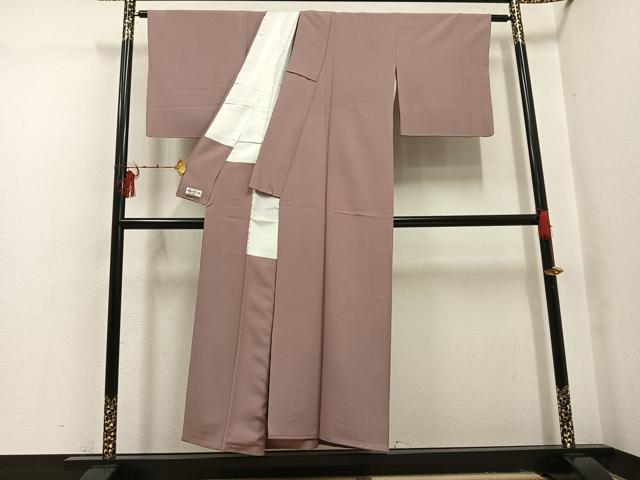 平和屋着物●上質な色無地 梅染色 やまと誂製 正絹 逸品 AABI0506ph