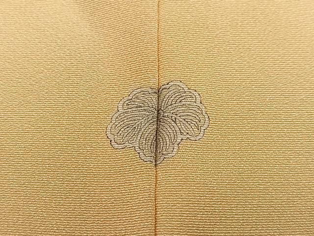 平和屋着物●上質な色無地 蜂蜜色 正絹 逸品 AABI0507ph