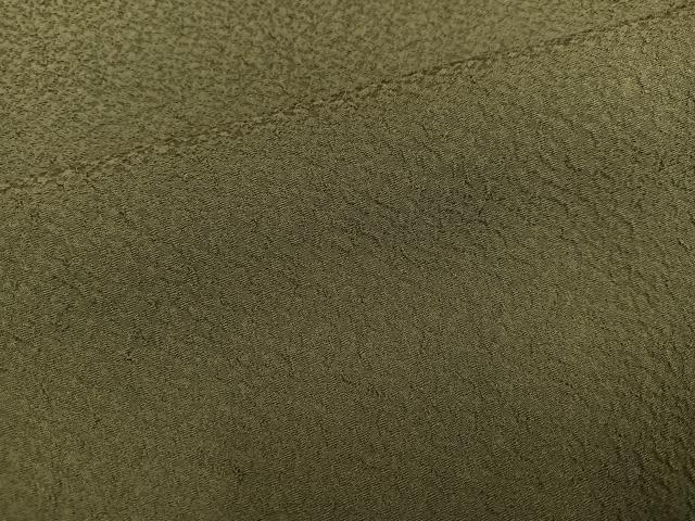 平和屋着物●上質な色無地 国防色 正絹 逸品 AABI0509ph