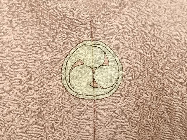 平和屋着物●上質な色無地 水柿色 正絹 逸品 AABI0515ph