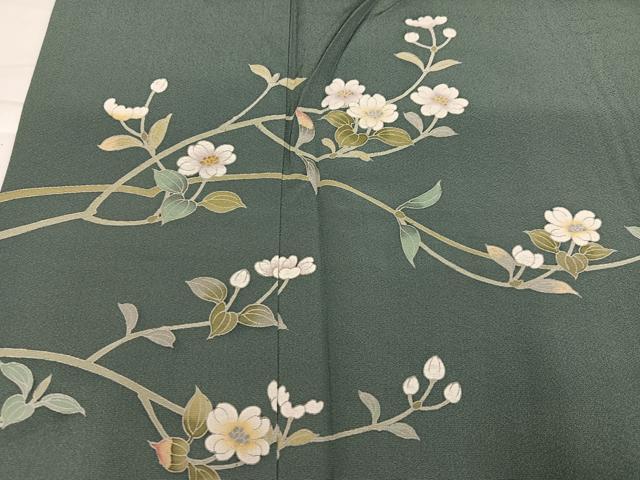 平和屋着物●訪問着 友禅 作家物 枝花文 暈し染め 正絹 逸品 AABI0521ph
