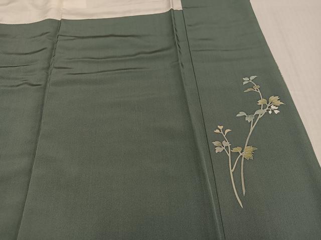平和屋着物●訪問着 友禅 作家物 枝花文 暈し染め 正絹 逸品 AABI0521ph