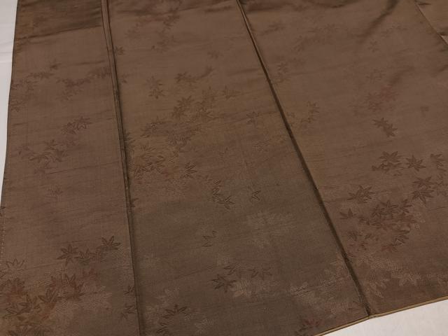 平和屋着物●お召 楓文 正絹 逸品 AABI0522ph