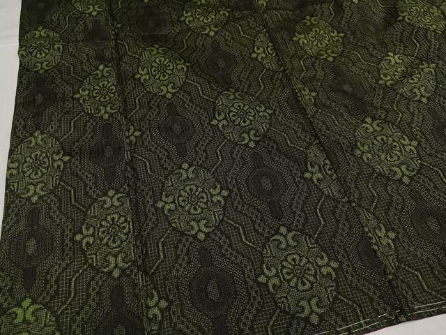 平和屋着物●本場大島紬 割込み絣 花尽くし 正絹 逸品 未使用 AABI0523ph