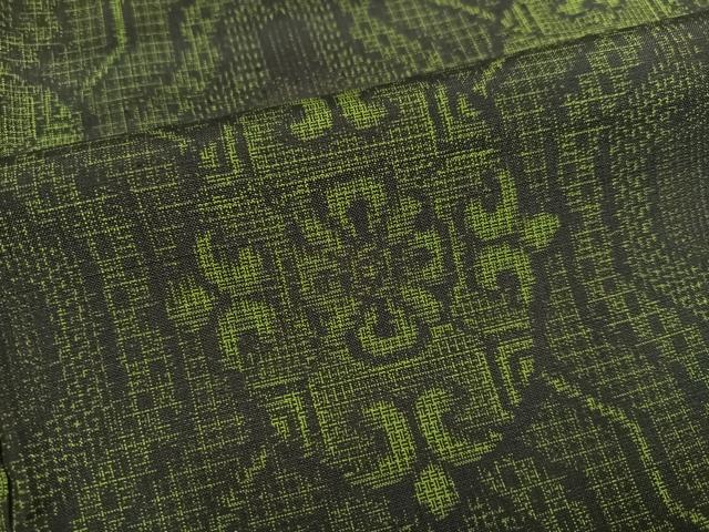 平和屋着物●本場大島紬 割込み絣 花尽くし 正絹 逸品 未使用 AABI0523ph