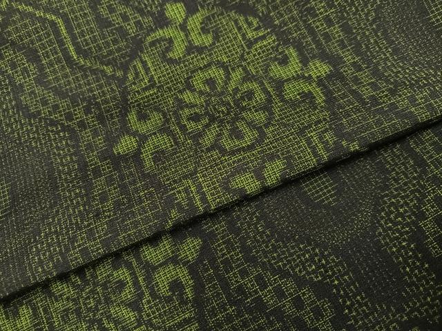 平和屋着物●本場大島紬 割込み絣 花尽くし 正絹 逸品 未使用 AABI0523ph