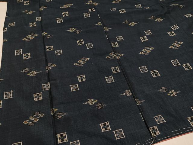 平和屋着物●本場琉球絣 紬 正絹 逸品 未使用 AABI0526ph