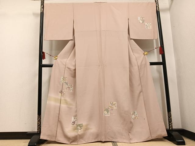 平和屋着物●訪問着 色紙楽器花文 正絹 逸品 AABI0529ph