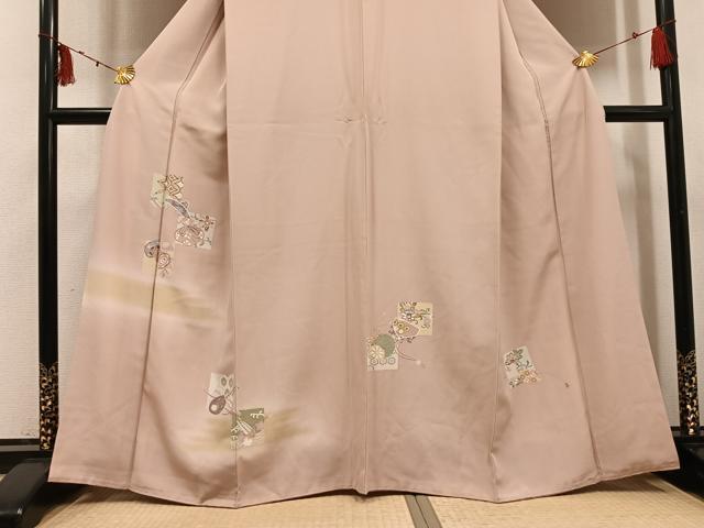 平和屋着物●訪問着 色紙楽器花文 正絹 逸品 AABI0529ph